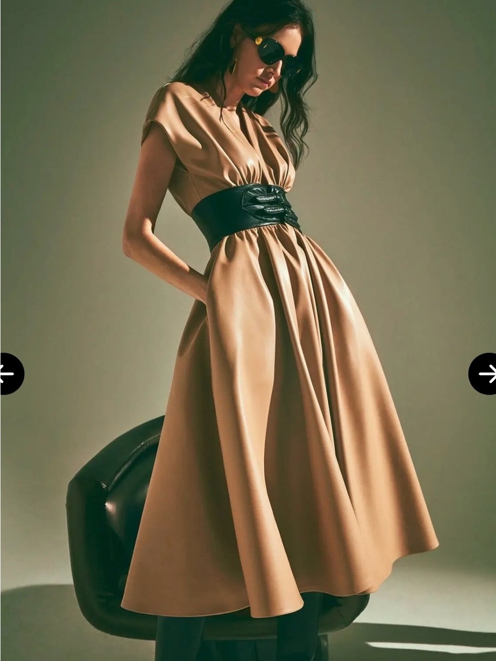 Alexis Viktoria Vegan
Leather Midi Dress Sz XL